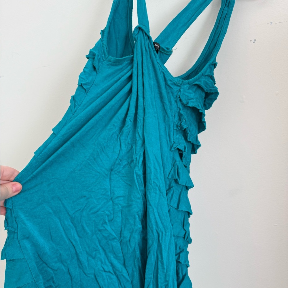 Teal Ruffle Top - Picture 4 of 4